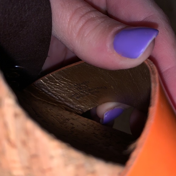 Bcbgeneration Brandee brown orange wedges - Picture 8 of 8